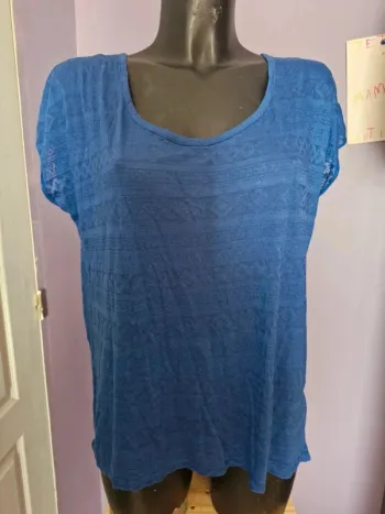 Haut bleu kwoman taille 42