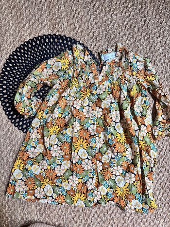 Robe fleurie liberty moutarde