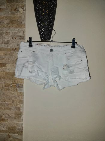 Short en jeans blanc taille 36
