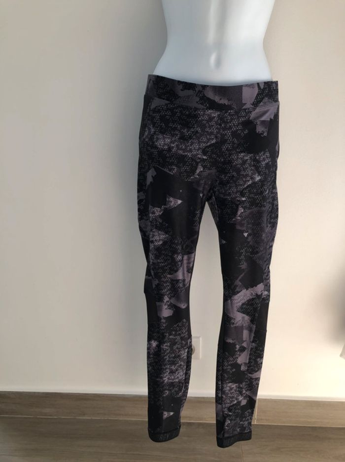 Legging sport Domyos noir et gris