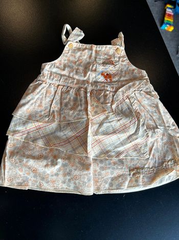 Robe orange fleur