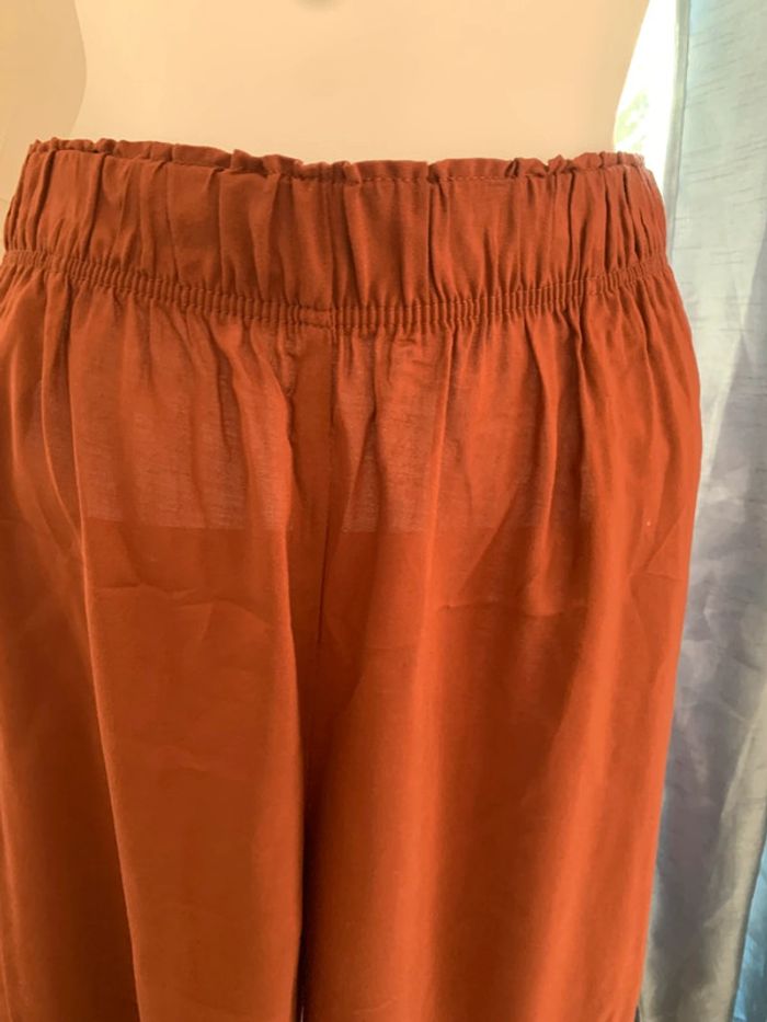 Pantalon H&M fluide jambe larges marron taille 38 - photo numéro 5