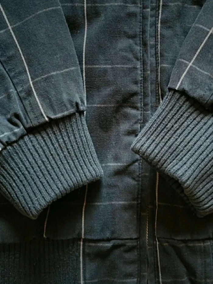 Belle veste zippée Quicksilver Vintage noire à carreaux - photo numéro 3