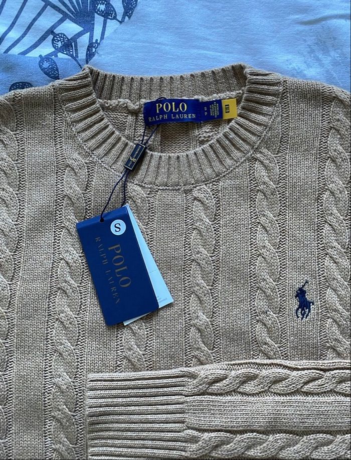 Pull Torsadé Ralph Lauren - Taille S - photo numéro 5