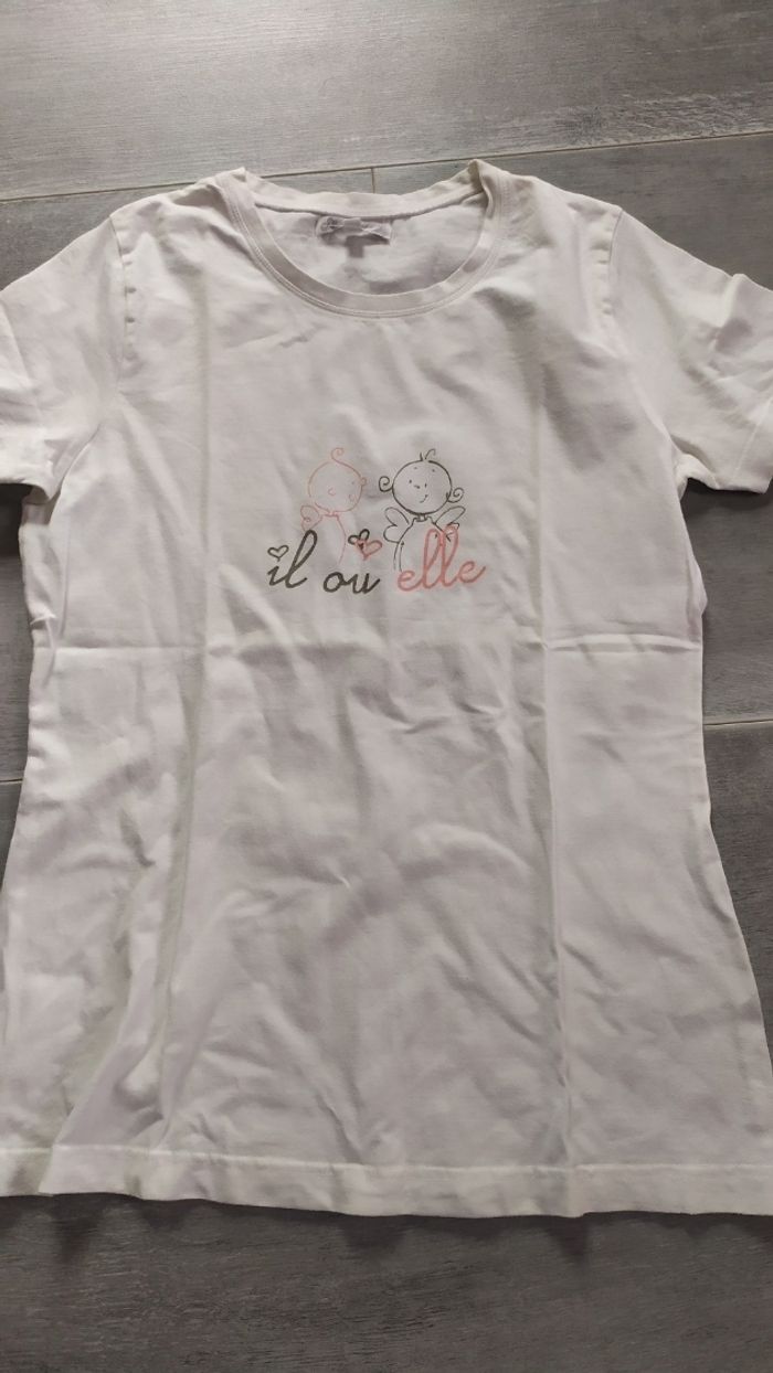 2 t-shirts grossesse en taille S - photo numéro 3