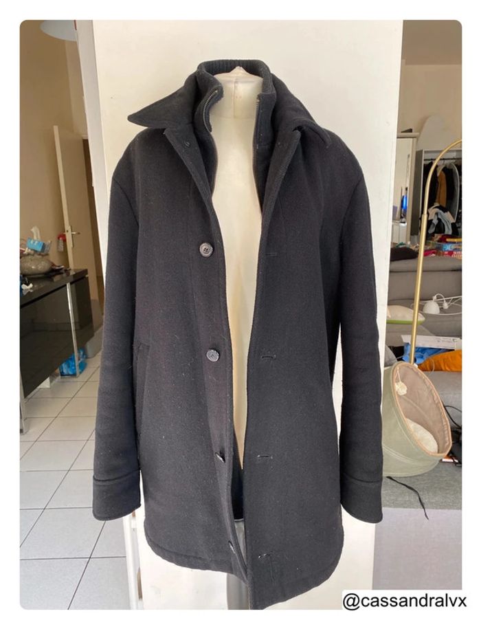 Parka en laine noire - Zara