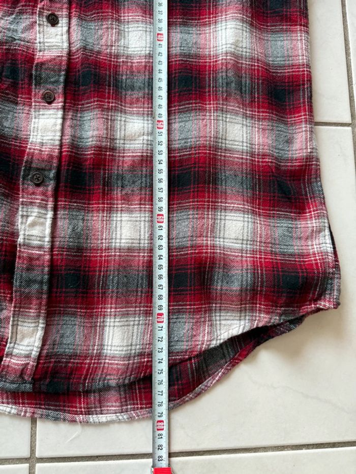 Chemise / Surchemise vintage Croft & Barrow en coton taille L couleur rouge & blanc - photo numéro 9