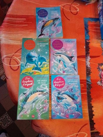 Lot de 5 Les dauphins d'argent