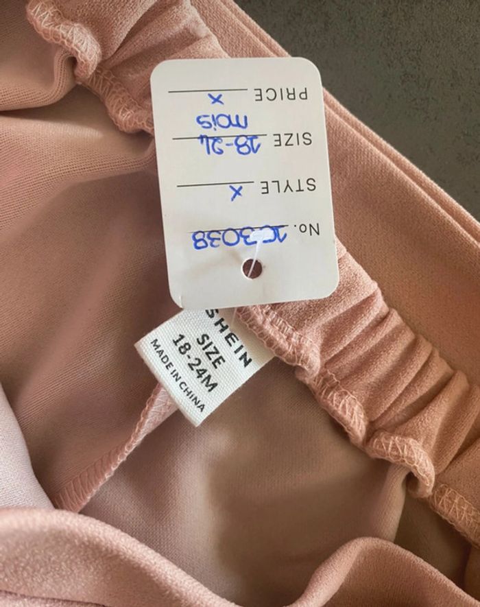Pantalon chino rose pâle SHEIN 18-24 mois [ref.10B038] - photo numéro 4