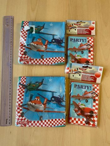 Serviette invitations anniversaire disney Pixar planes avion