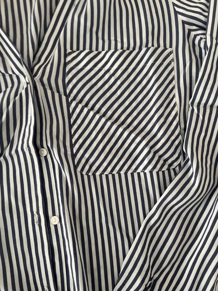 Chemisier à rayures bleu marine et blanches - photo numéro 2
