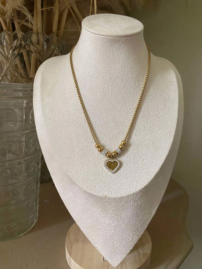Élégant collier pendentif cœur arbre de vie - photo numéro 7