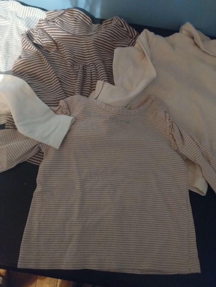 Lot de sous pull col roulé et de t shirt manches longues 2 ans - photo numéro 3