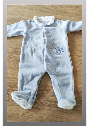 Pyjama bleu clair Mon premier Major 1 mois
