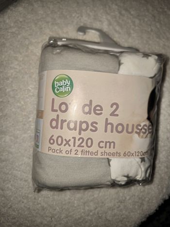 Lot de deux draps housse
