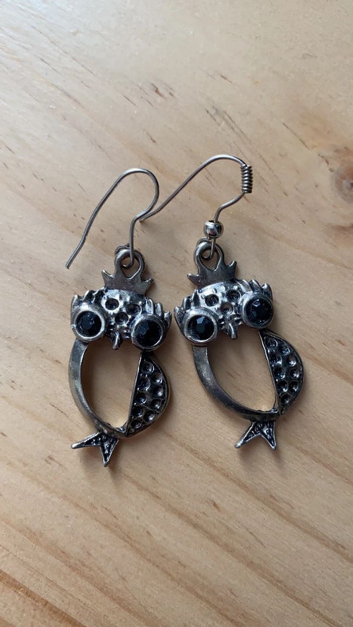 Boucles d’oreilles chouette