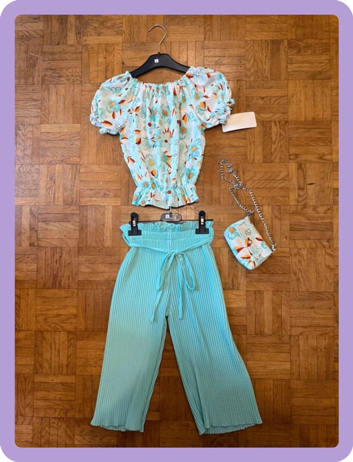 Ensemble filles vert turquoise - photo numéro 3