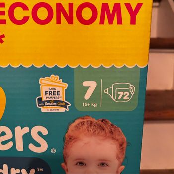 Maxi Pack de 72 Couches Pampers  Baby-Dry Neuf  Taille:7