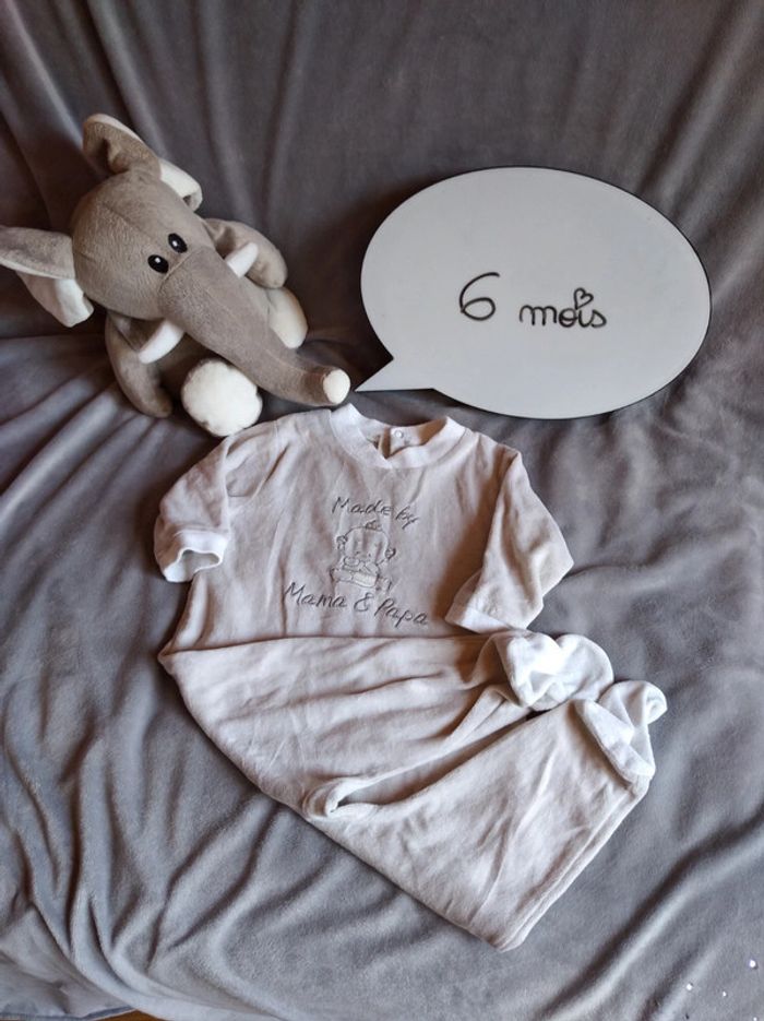 Pyjama grenouillère Garçon 6 mois bébé Made by Mama & Papa Picco Mini