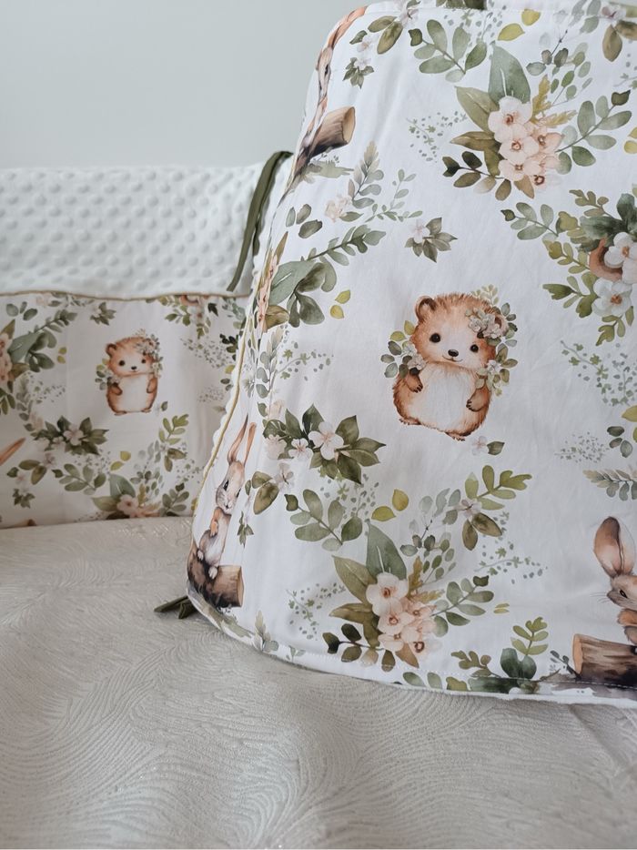 Tout de lit lapin hérisson vert kaki - photo numéro 2