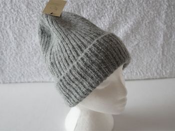 Bonnet gris chiné tout doux neuf pour Femme
