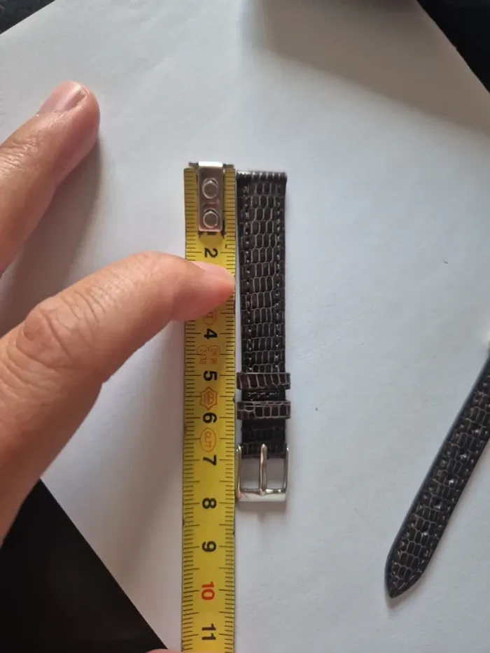 Bracelet montre cuir lézard 12 mm - photo numéro 4