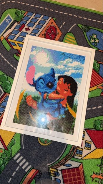 Diamond painting Stitch avec cadre