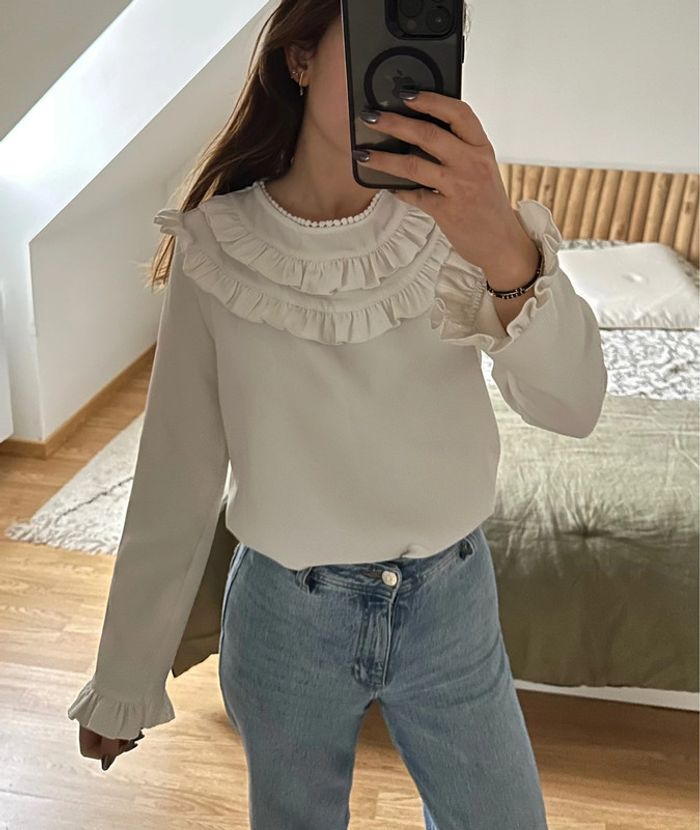 Blouse Saaj blanche détail volants 🐚 - photo numéro 5