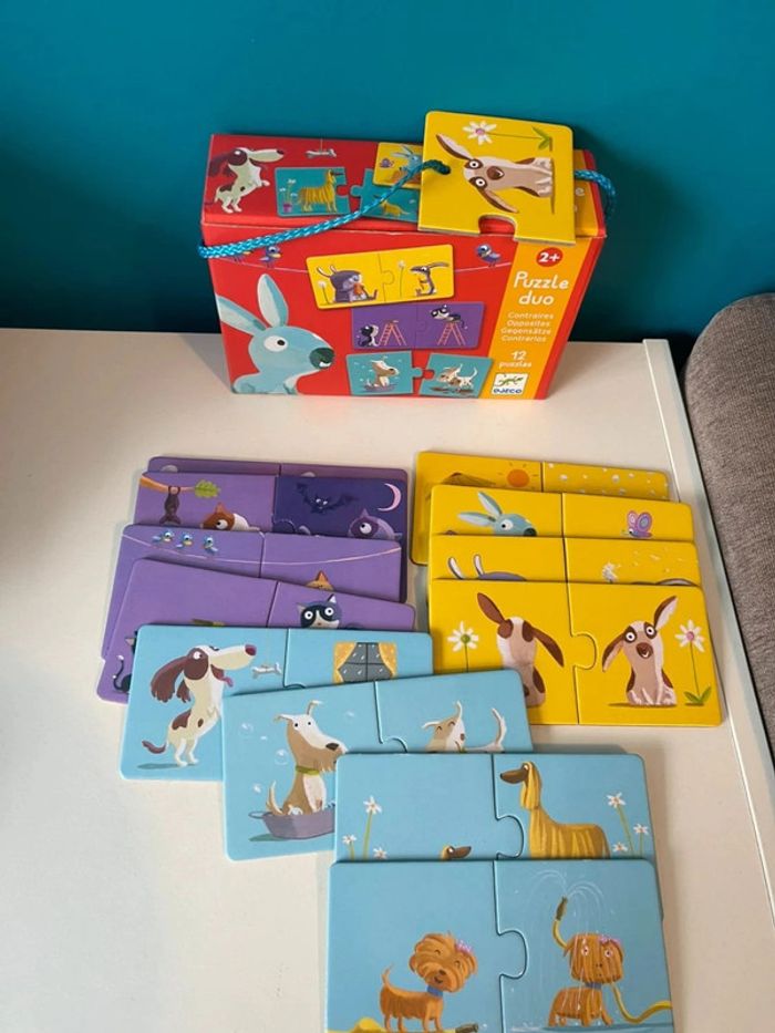 Puzzle duo de djeco les contraires dès 2 ans