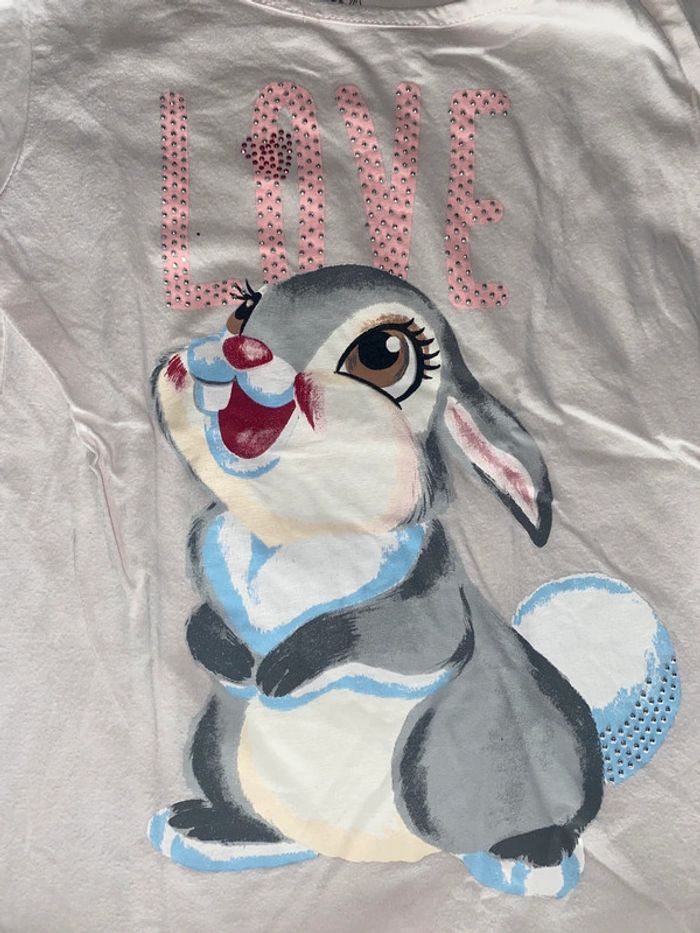 T-shirt panpan Bambi fille 8 ans disney Disneyland Paris thumper - photo numéro 2