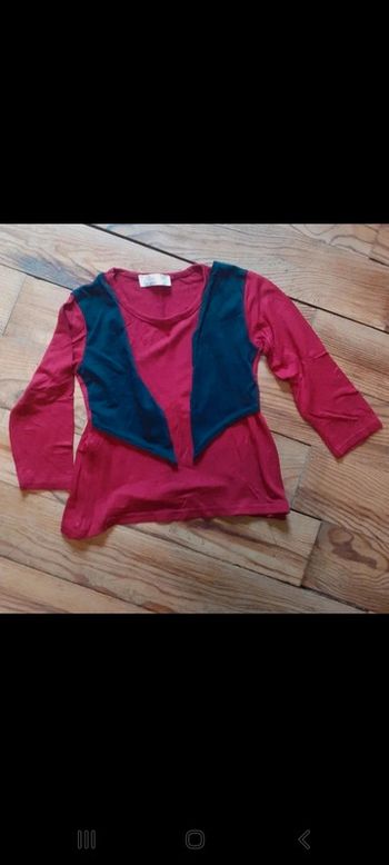 Pull fin fille noir et bordeau