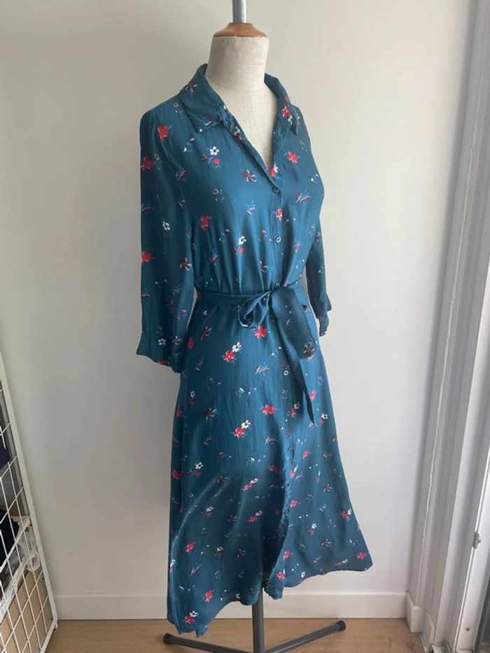 Robe turquoise à fleurs Intrend