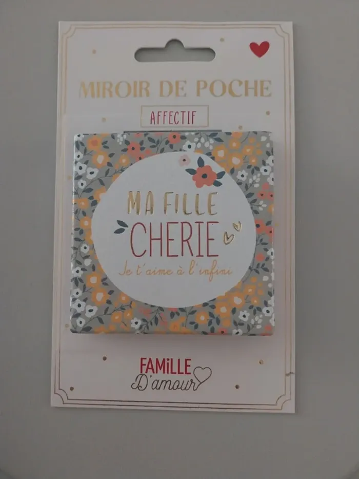 Miroir de poche ma fille chérie