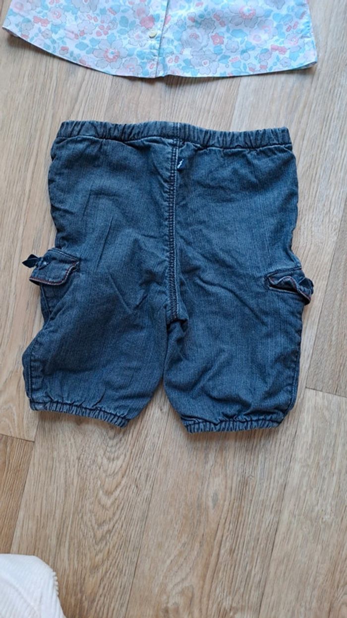 Ensemble Jacadi blouse liberty et jean 3 mois fille - photo numéro 3