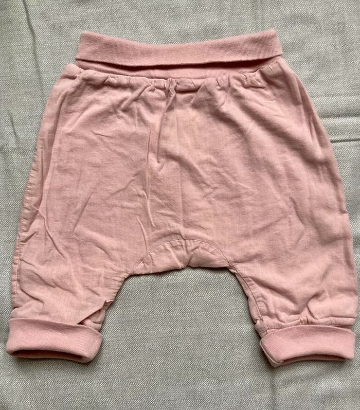 Sarouel Bout´chou rose poudré 6 mois coton doublé