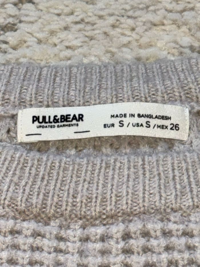 Pull beige en maille - photo numéro 2