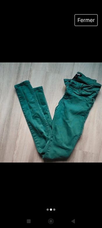 Jean slim vert