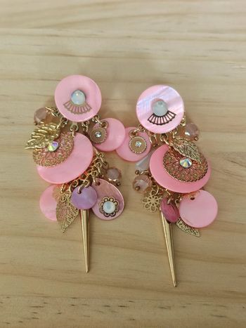 Boucles d oreilles avec breloques modèle 6 en acier inoxydable