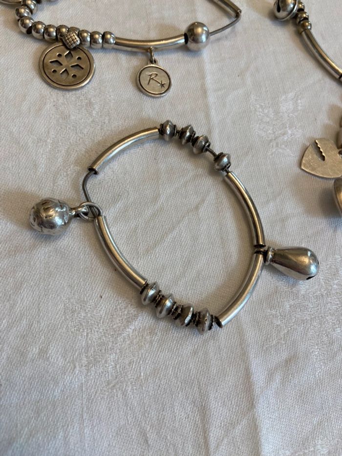 Bracelet en argent quatre rangs élastiques Réminiscence - photo numéro 13