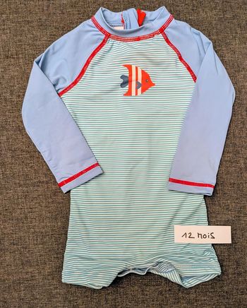 Maillot de bain 1 pièce - 12 mois - Obaibi - Très bon état