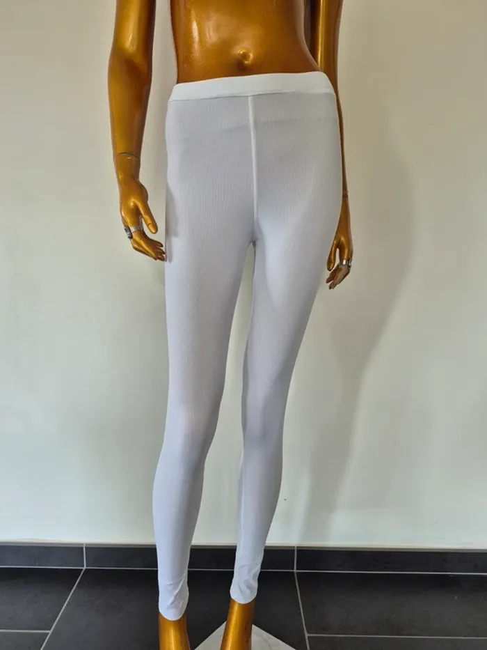 Legging Long Blanc Femme Taille L/40