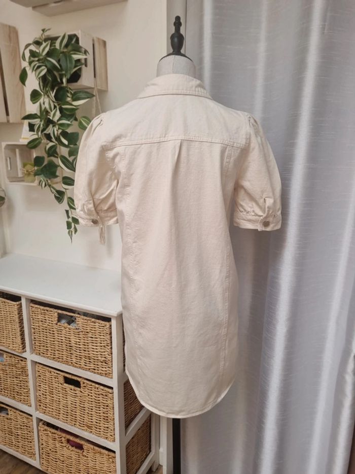 Robe en jean beige Vila taille 36 - photo numéro 3