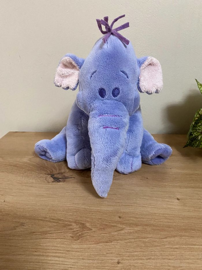 Doudou peluche éléphant violet lumpy Disney nicotoy - photo numéro 4