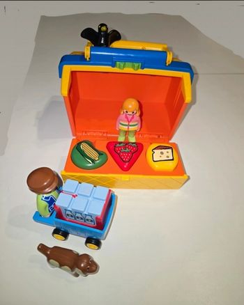 123 playmobil étal de marché/ boîte à formes 9123 complète