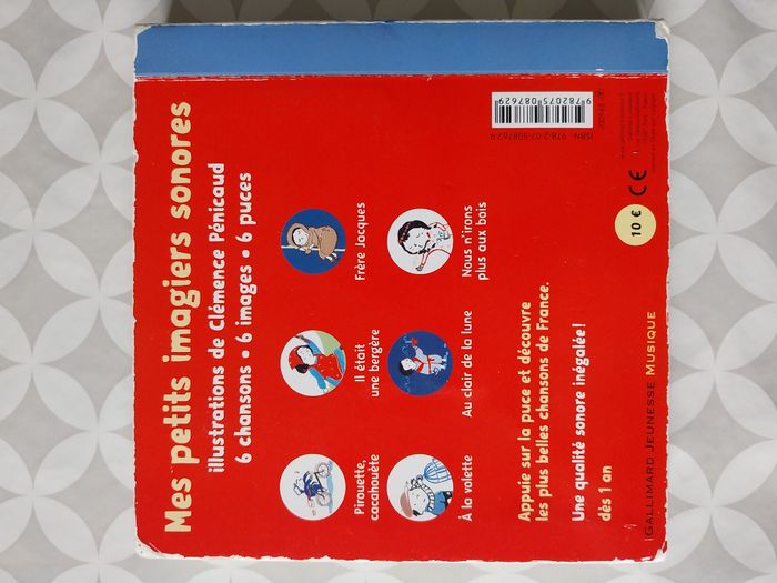 Livre sonore "Mes Chansons de France" Vol.1 – 6 puces audio – Bébé 1 an+ - photo numéro 2