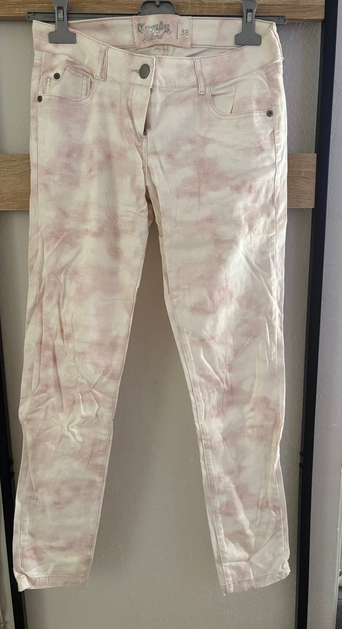 pantalon rose poudré