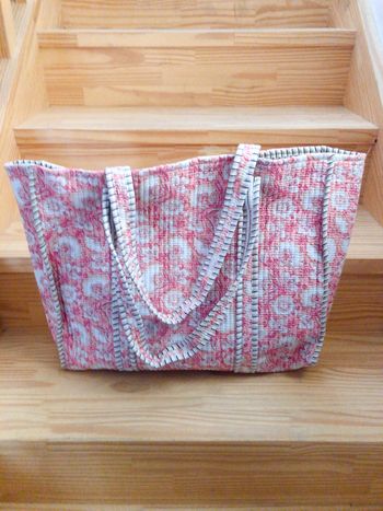 Sac fourré tout matelassé indien