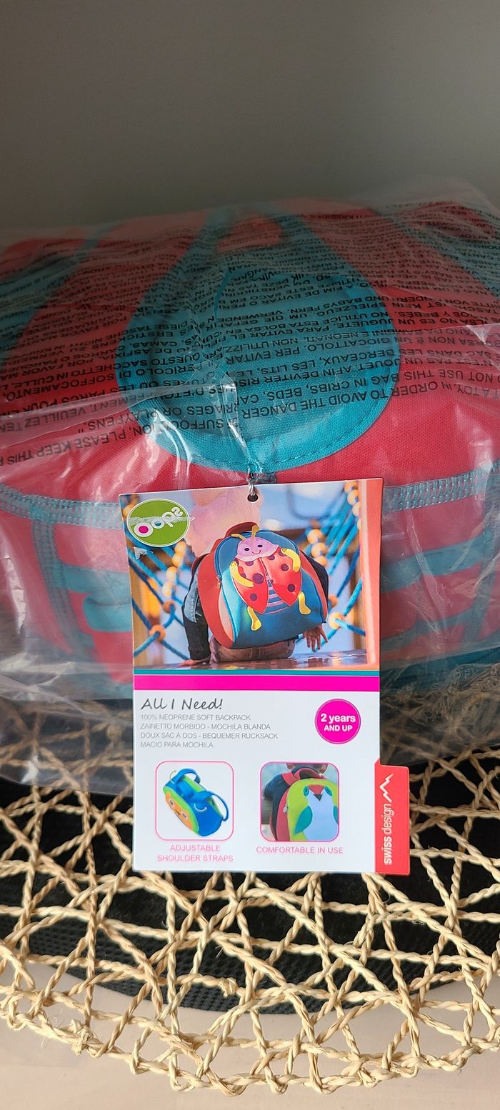 Sac à dos OOPS Ladybug Applique avec fermeture éclair - photo numéro 3