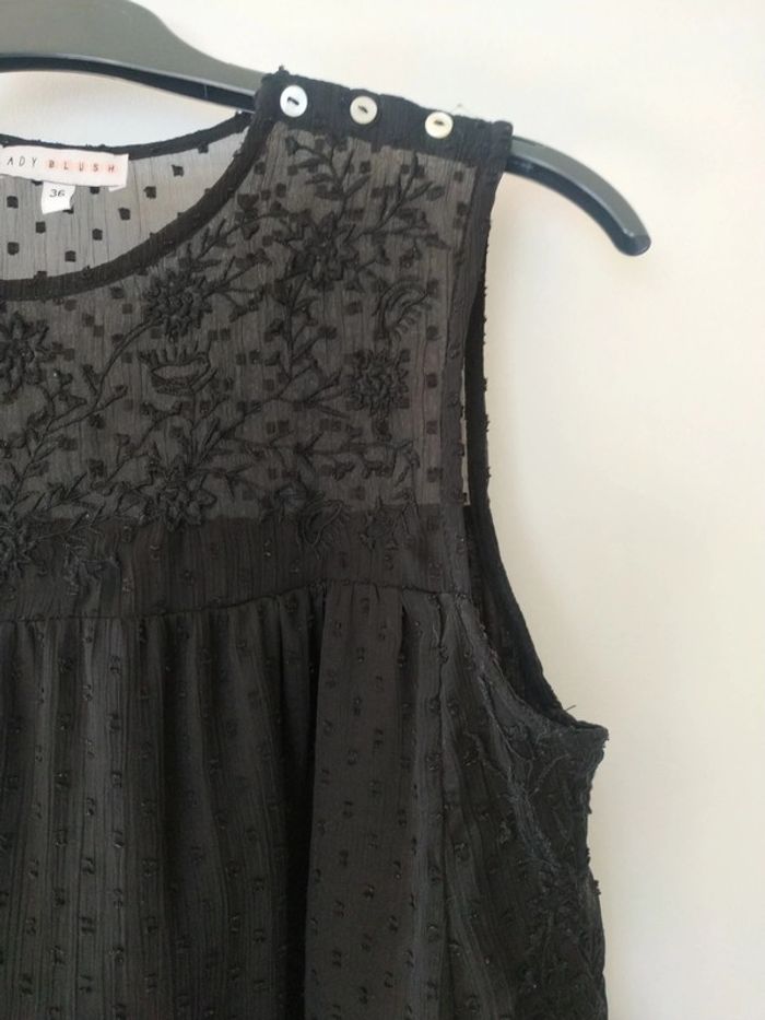 Top plumetis noir La Halle / Lady Blush taille 36 stylé pin up - photo numéro 3