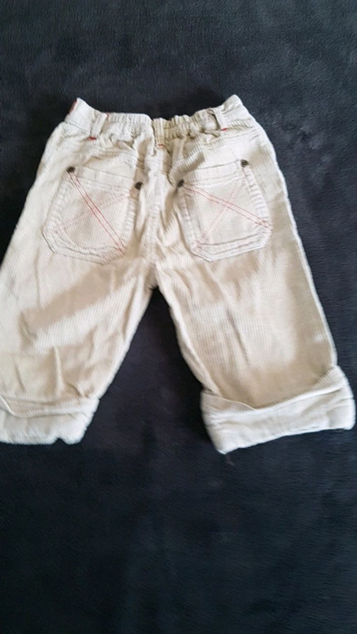 Pantalon velours beige clair 12 mois - photo numéro 3